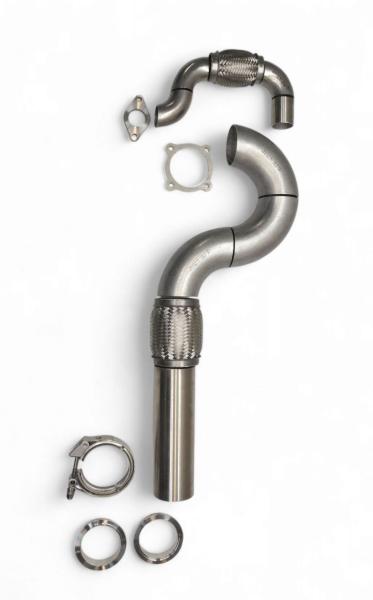 76mm Downpipe Bausatz für externes 38mm Wastegate mit 4Loch Anbindung zur Abgasseite